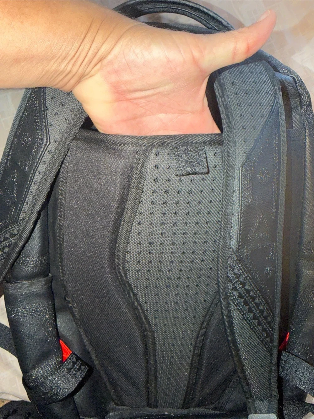 Sprayground Black Embossed African Intelligence Backpack